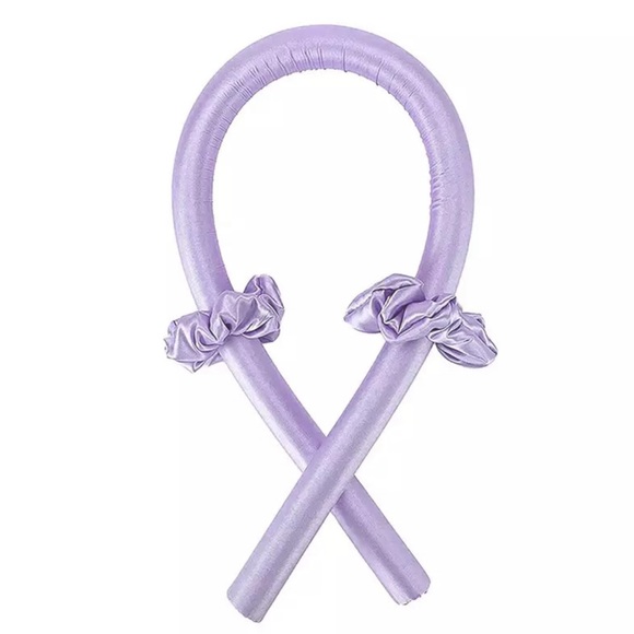 Hair curling heatless rod headband silk with 2 scrunchies wavy curly no damage - Picture 4 of 8